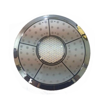 Bathroom ceiling mounted round shape recessed hydro power rainfalll LED shower head