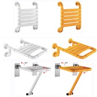 Hospital wall mounted bathroom bath toilet folding handicap seat shower chair wholesale for disabled and elderly with back